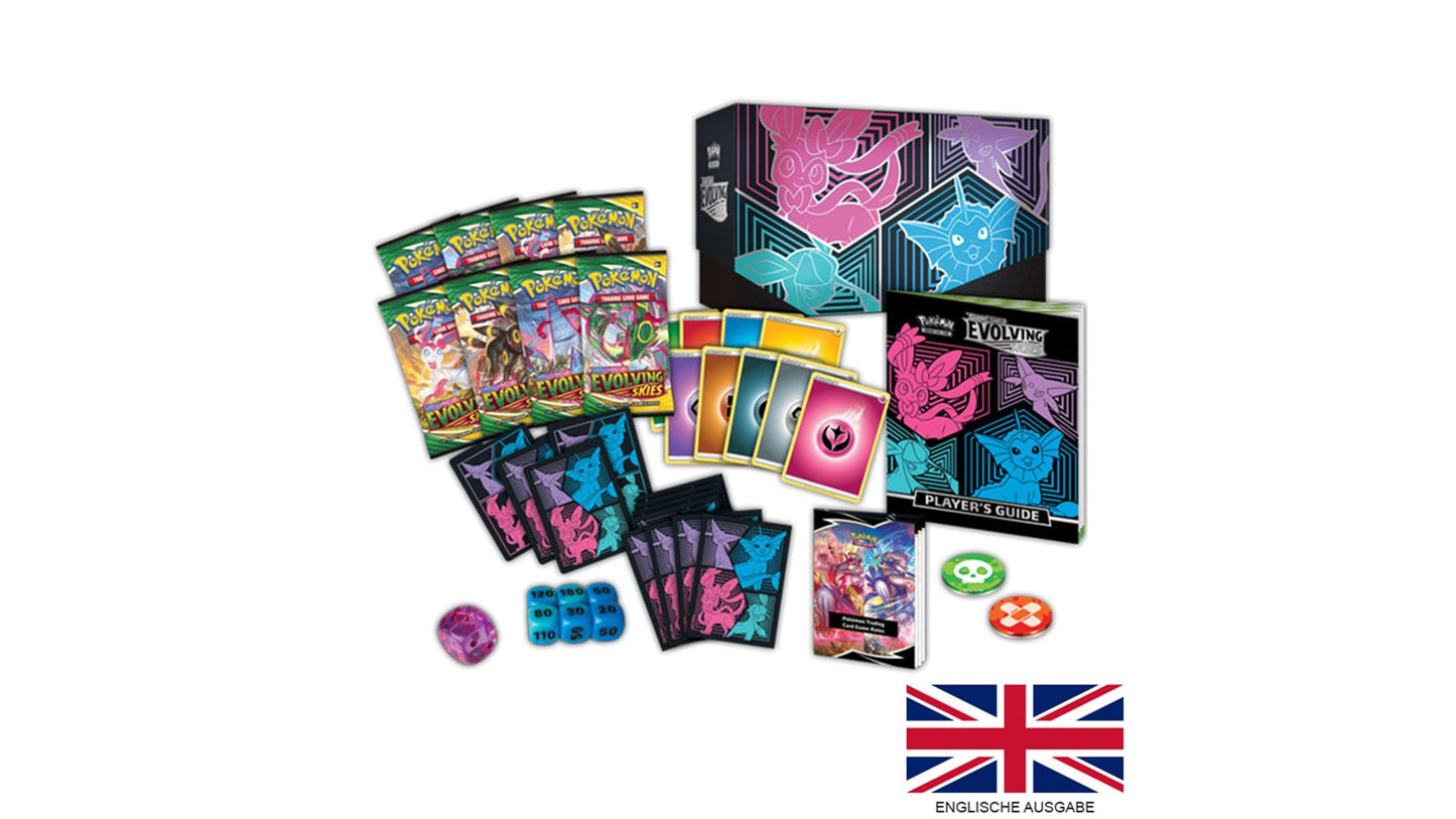 Evolving Skies - Elite Trainer Box (Pink/Blue) B-Ware, englische Ausgabe – Ansicht 2