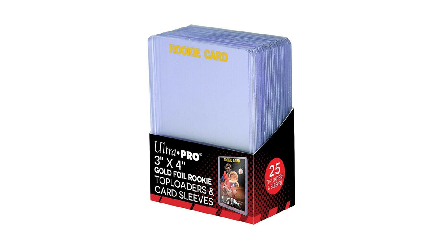 Ultra Pro Gold Foil Rookie Toploader - 3" x 4" (25 Stück)