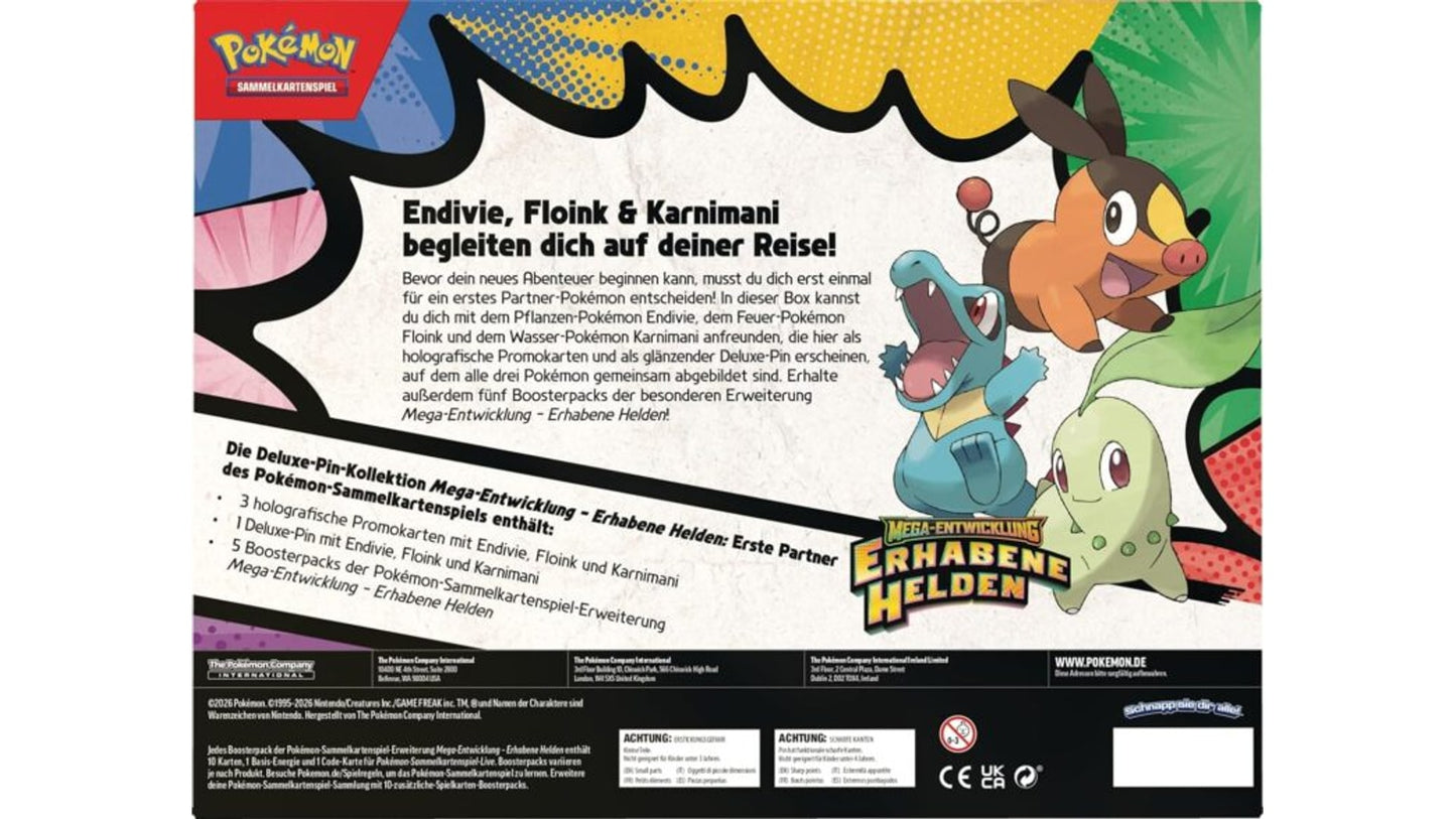 Pokemon: Deluxe-Pin-Kollektion Mega-Entwicklung – Erhabene Helden: Erste Partner