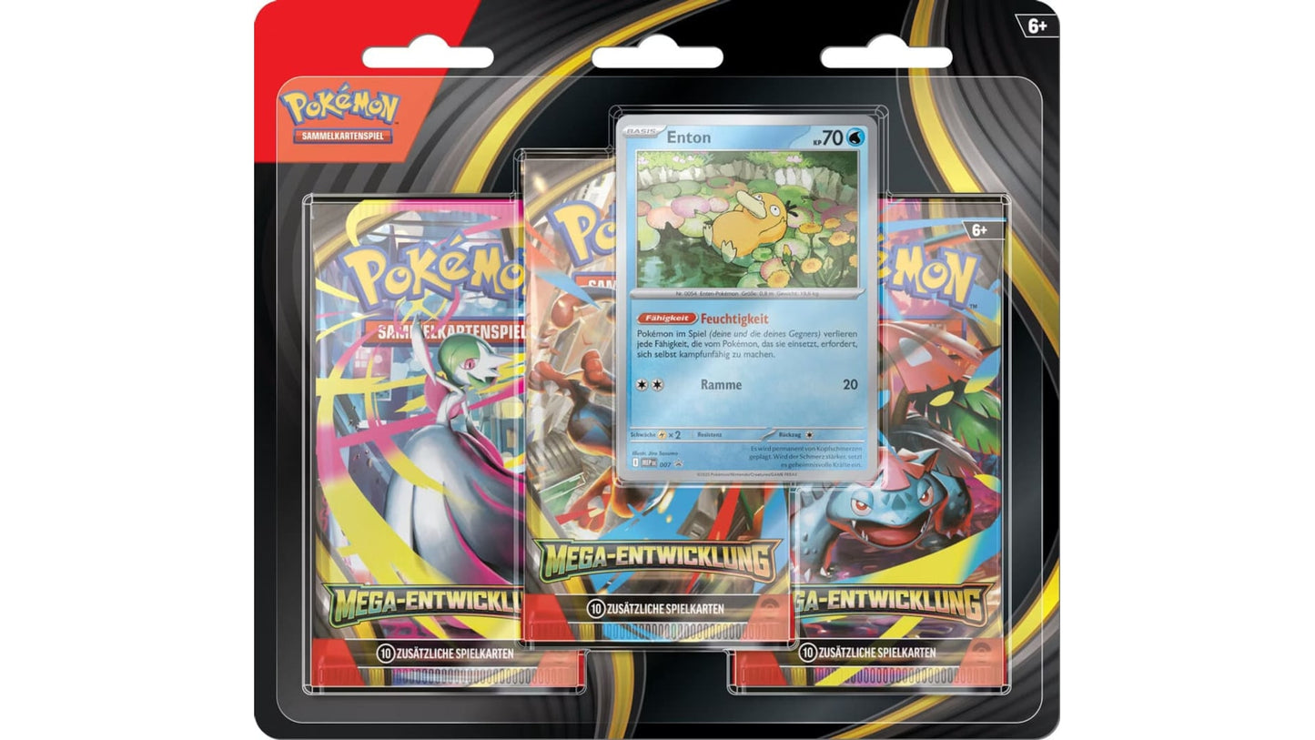 Pokemon Mega-Entwicklung 3er Booster Blister Enton (DE)