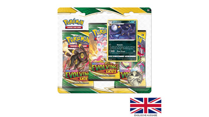 Evolving Skies - 3 Pack Blister Umbreon, englische Ausgabe