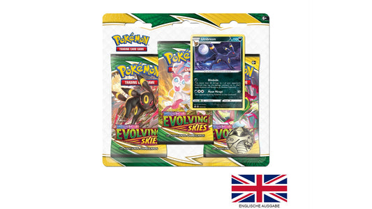 Evolving Skies - 3 Pack Blister Umbreon, englische Ausgabe