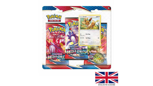 SW & SH: Battle Styles - Eevee 3er Booster Blister, englische Ausgabe