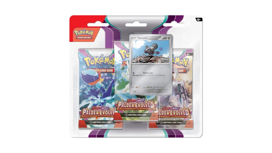 Paldea Evolved - 3-Pack Blister - Varoom, englische Ausgabe