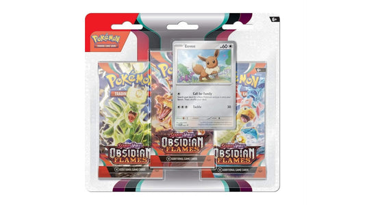 Obsidian Flames - Eevee - 3-Pack Blister, englische Ausgabe