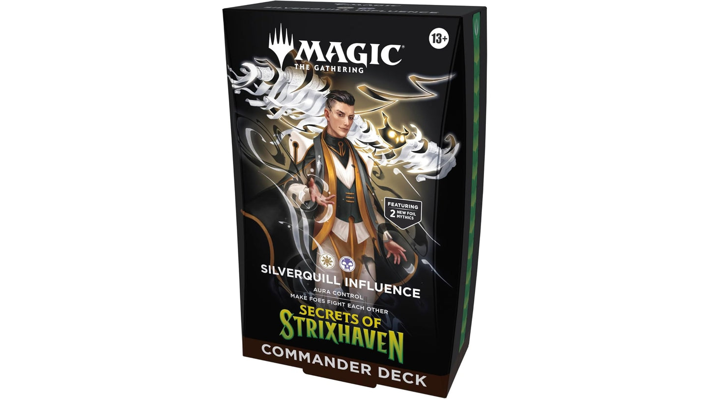 Magic: The Gathering Geheimnisse von Strixhaven Commander Deck Silverquill Influence, deutsche Ausgabe