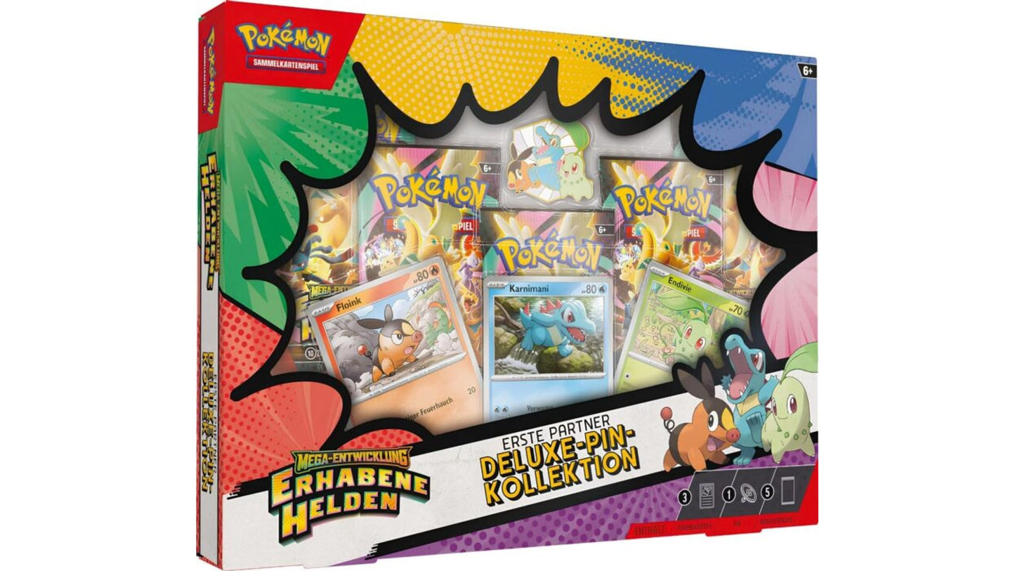 Pokemon: Deluxe-Pin-Kollektion Mega-Entwicklung – Erhabene Helden: Erste Partner