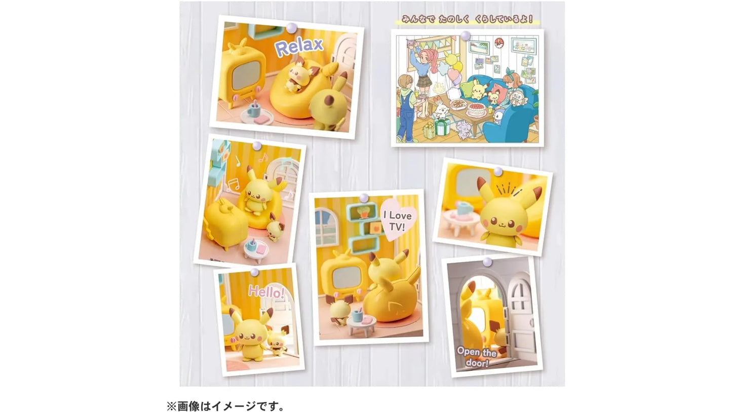 Pokemon Pichu & Pikachu - Pokepiece House Lounge Takara Tomy