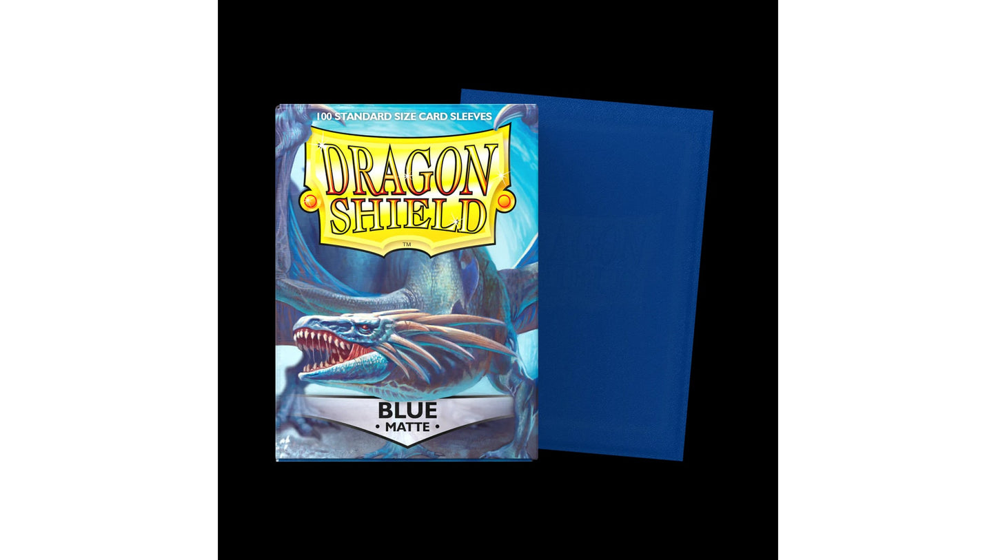 Dragon Shield - Standard Size Sleeves - Blue Matte (100 Sleeves)