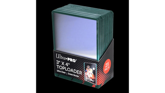 Ultra Pro Toploader Green Border - 3" x 4" (25 Stück)