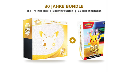 Pokemon 30 Jahre Top Trainer Box + Booster Bundle