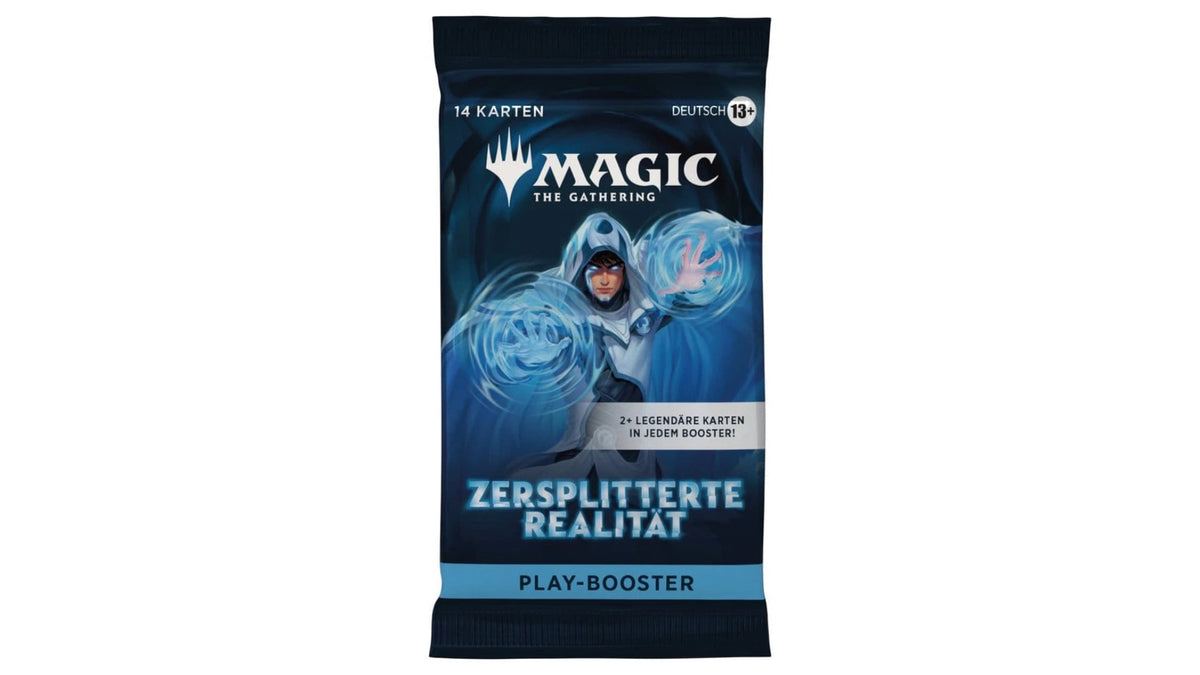 Einzelner deutscher Magic Reality Fracture Play Booster (Zersplitterte Realität) mit 14 Karten
