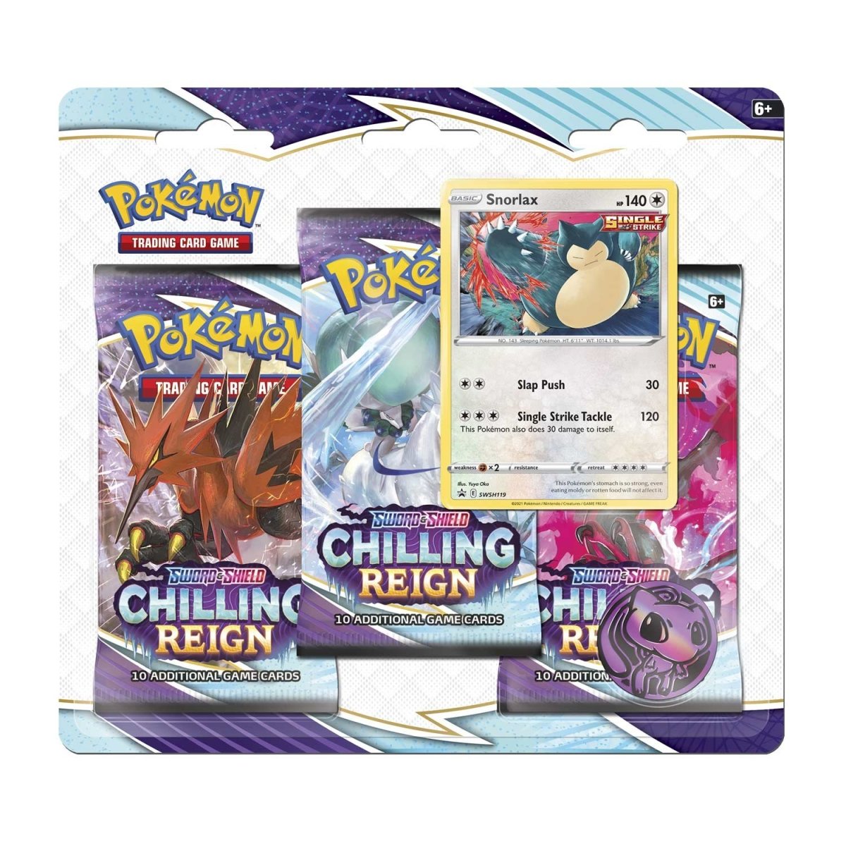 SWSH: Chilling Reign - Snorlax 3er Booster Blister (ENG)