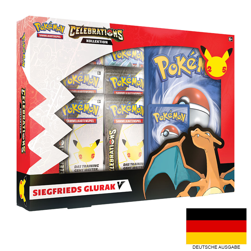 Pokémon Celebrations - Siegfrieds Glurak V Box (DEU)
